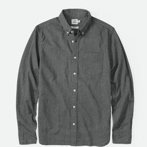 Flint And Tinder Selvedge Architect Shirt, Marled Charcoal, Slim Fit, Medium